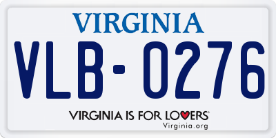 VA license plate VLB0276