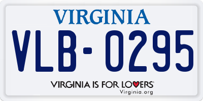 VA license plate VLB0295