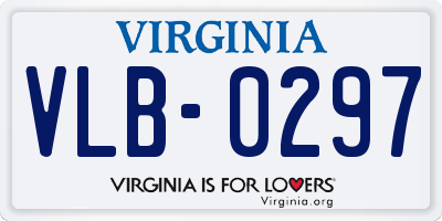VA license plate VLB0297