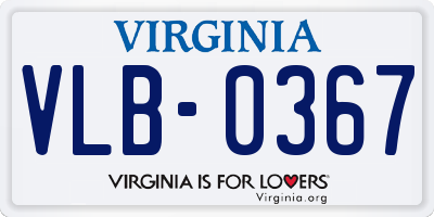 VA license plate VLB0367