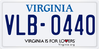 VA license plate VLB0440