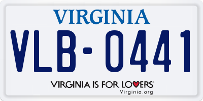 VA license plate VLB0441