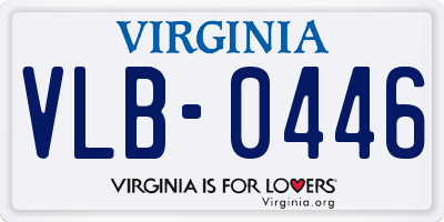 VA license plate VLB0446