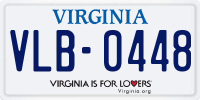 VA license plate VLB0448