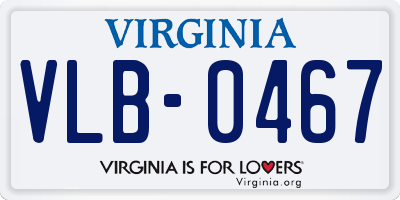 VA license plate VLB0467