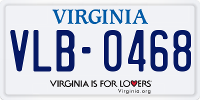 VA license plate VLB0468