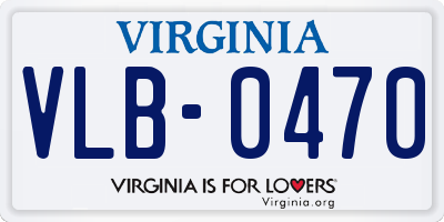 VA license plate VLB0470