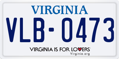VA license plate VLB0473
