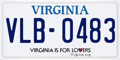 VA license plate VLB0483