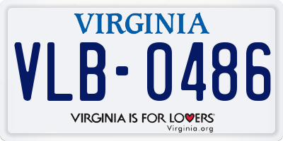 VA license plate VLB0486