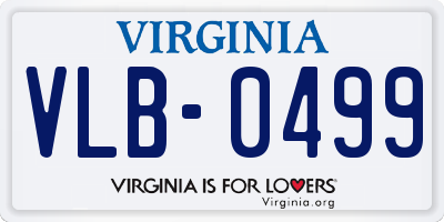 VA license plate VLB0499