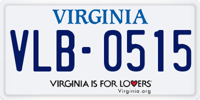 VA license plate VLB0515