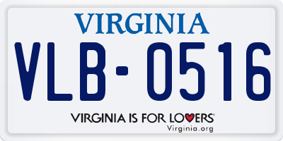 VA license plate VLB0516