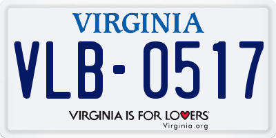 VA license plate VLB0517