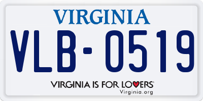 VA license plate VLB0519
