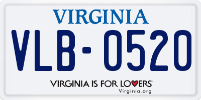 VA license plate VLB0520