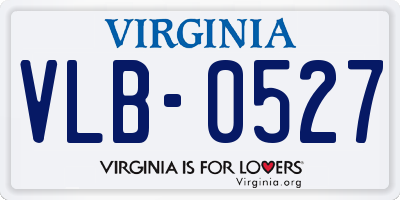 VA license plate VLB0527