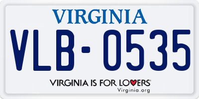 VA license plate VLB0535