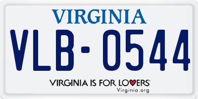 VA license plate VLB0544