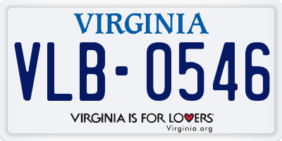 VA license plate VLB0546
