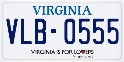 VA license plate VLB0555