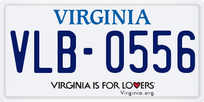 VA license plate VLB0556