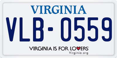 VA license plate VLB0559