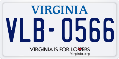 VA license plate VLB0566