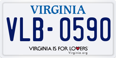 VA license plate VLB0590