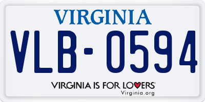 VA license plate VLB0594