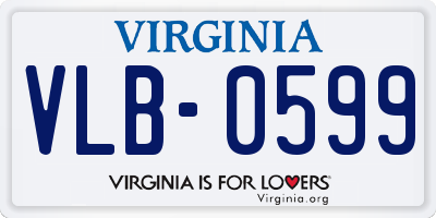 VA license plate VLB0599