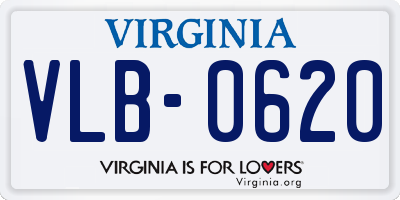 VA license plate VLB0620