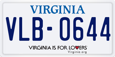 VA license plate VLB0644