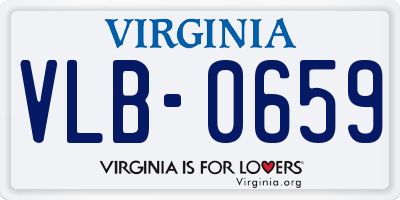 VA license plate VLB0659
