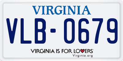 VA license plate VLB0679