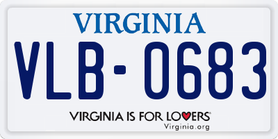 VA license plate VLB0683