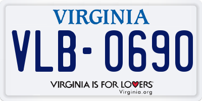 VA license plate VLB0690