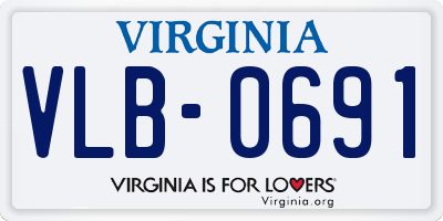 VA license plate VLB0691