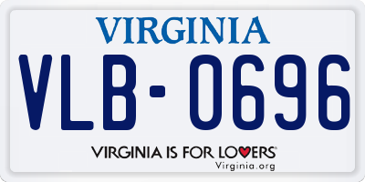 VA license plate VLB0696