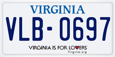 VA license plate VLB0697