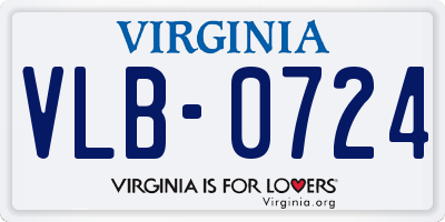 VA license plate VLB0724
