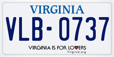 VA license plate VLB0737