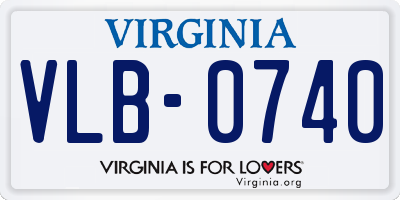 VA license plate VLB0740
