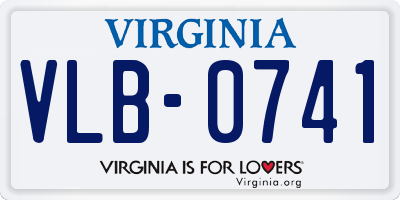 VA license plate VLB0741