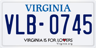 VA license plate VLB0745
