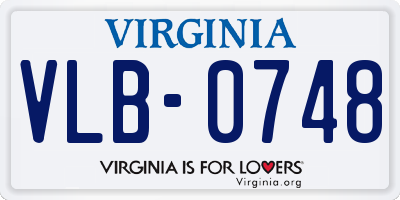VA license plate VLB0748