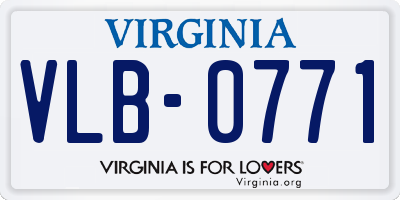 VA license plate VLB0771