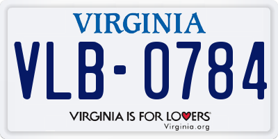 VA license plate VLB0784