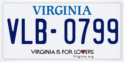 VA license plate VLB0799