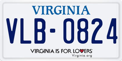 VA license plate VLB0824